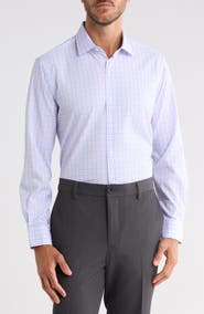 Nautica Plaid Trim Fit Dress Shirt