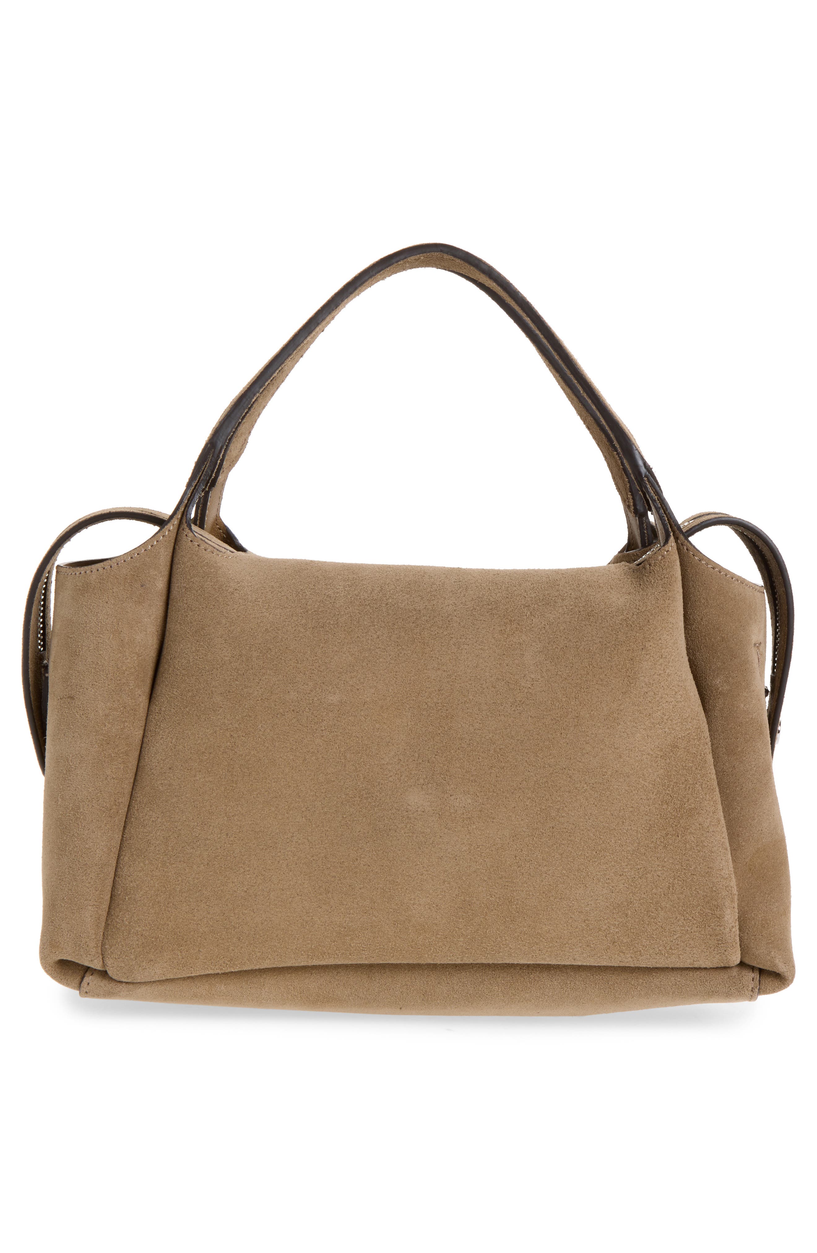Mini Apa Suede Crossbody Bag, Alternate, color, MIST/ CAPPUCCINO