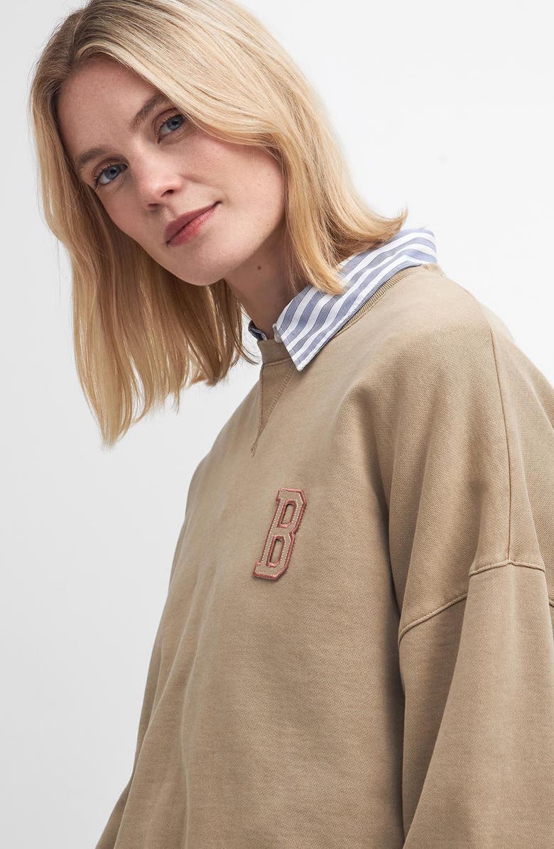 Barbour Elisha Logo Cotton Graphic Sweatshirt, Alternate, color, 