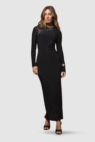 Coast Muse Zebra Mesh Maxi Dress