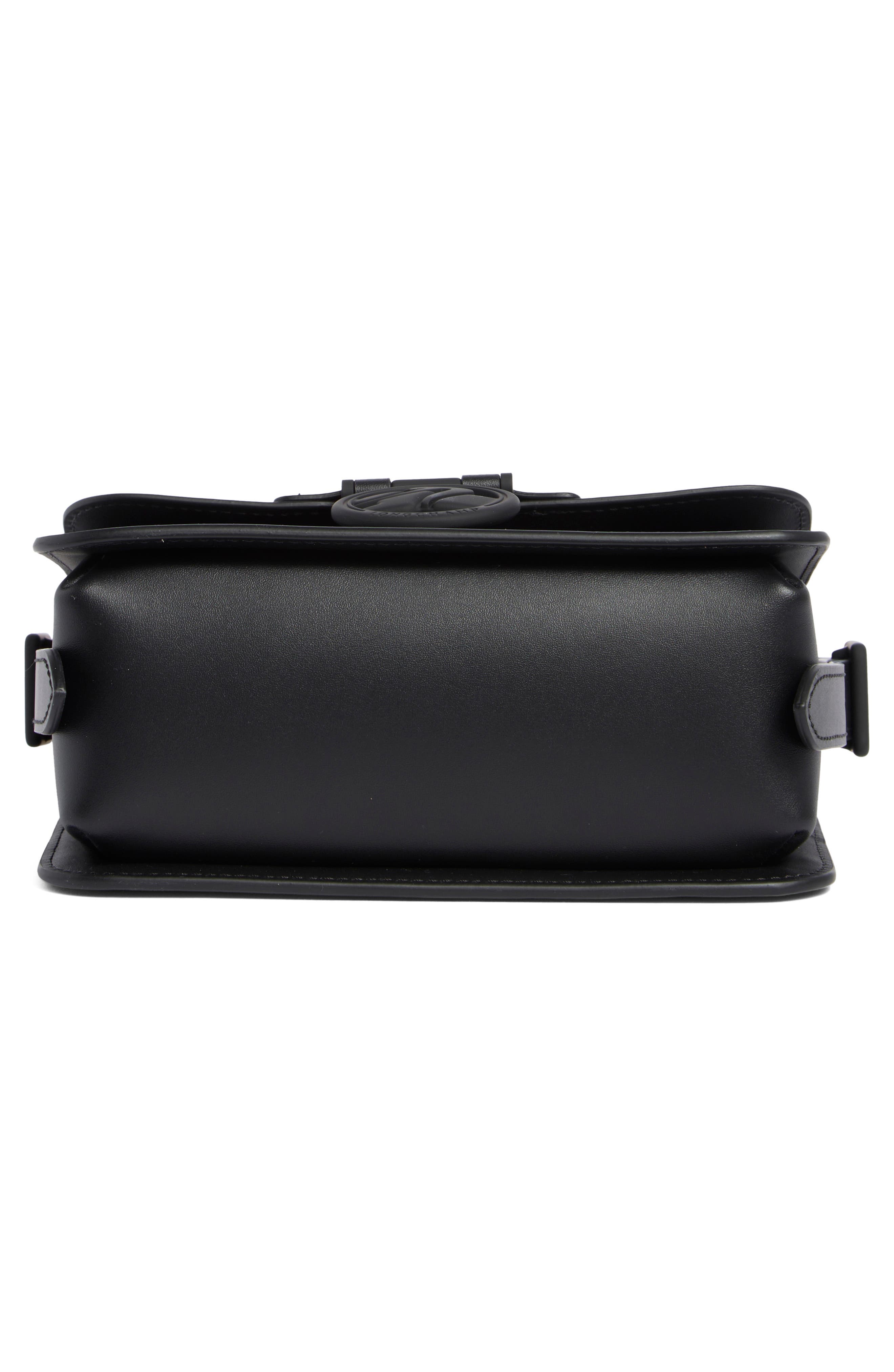 Longchamp Box-Trot Leather Crossbody Bag, Alternate, color, Black