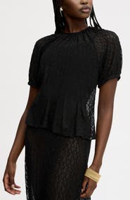Sam Edelman Semisheer Stretch Lace Top