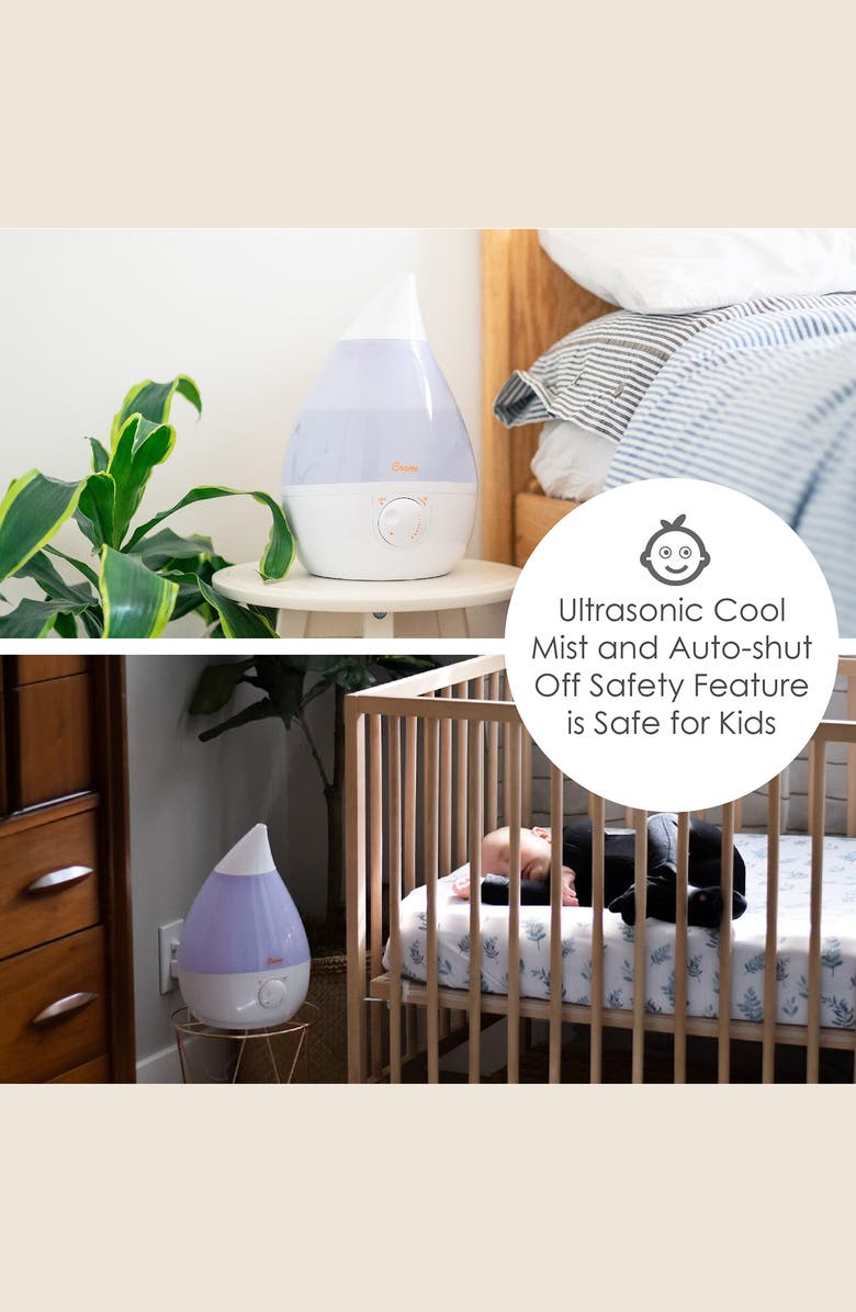 CRANE HOME Drop 1-Gallon Cool Mist Humidifier, Alternate, color, White