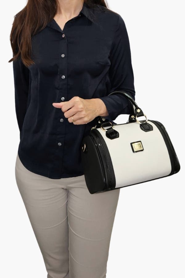 Allegro 569 Handbag, Alternate, color, Black / White