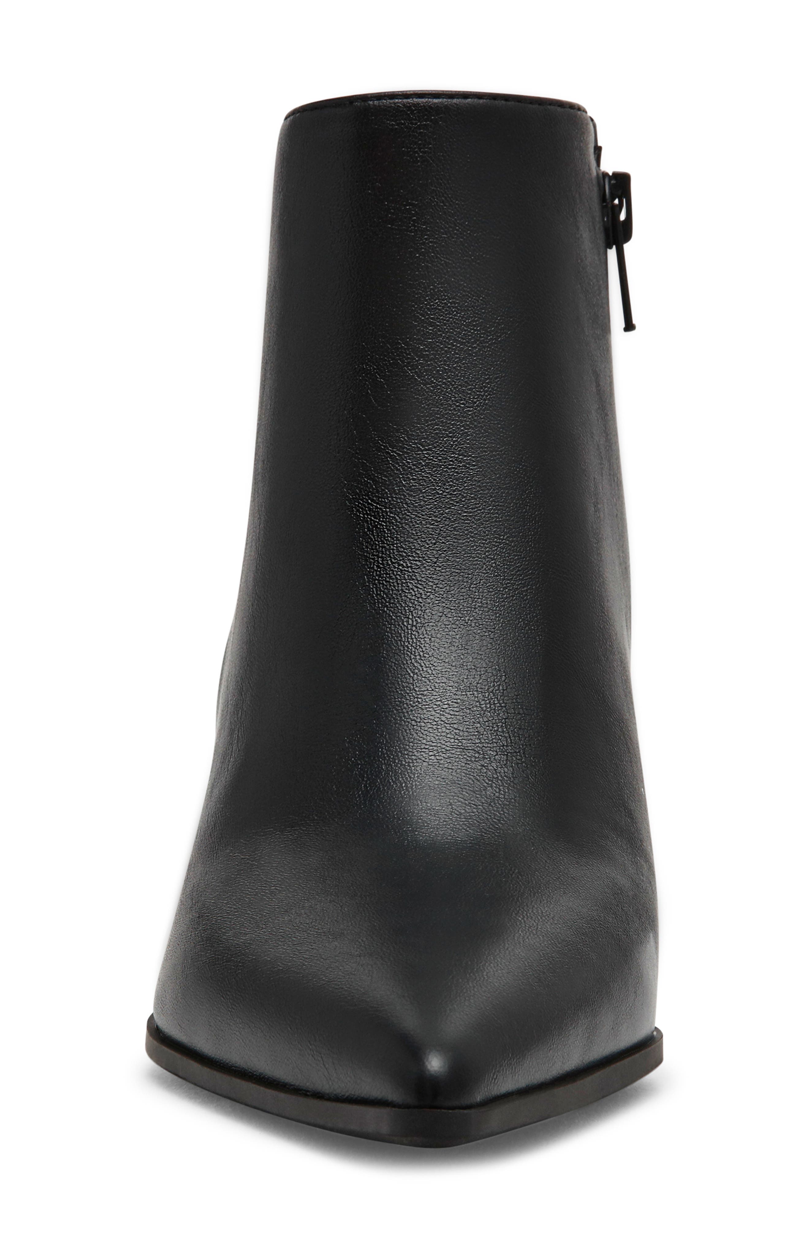 Cormack Croc Embossed Faux Leather Bootie, Alternate, color, BLACK PU