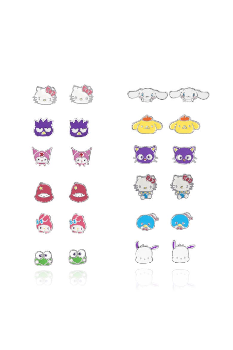 and Friends Stud Earring Set - 12 Pairs, Alternate, color, Multicolor