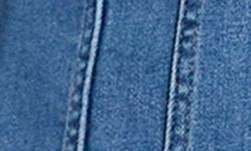 Hint Of Blu Sleek Stretch Denim Trucker Jacket In Shine Blue