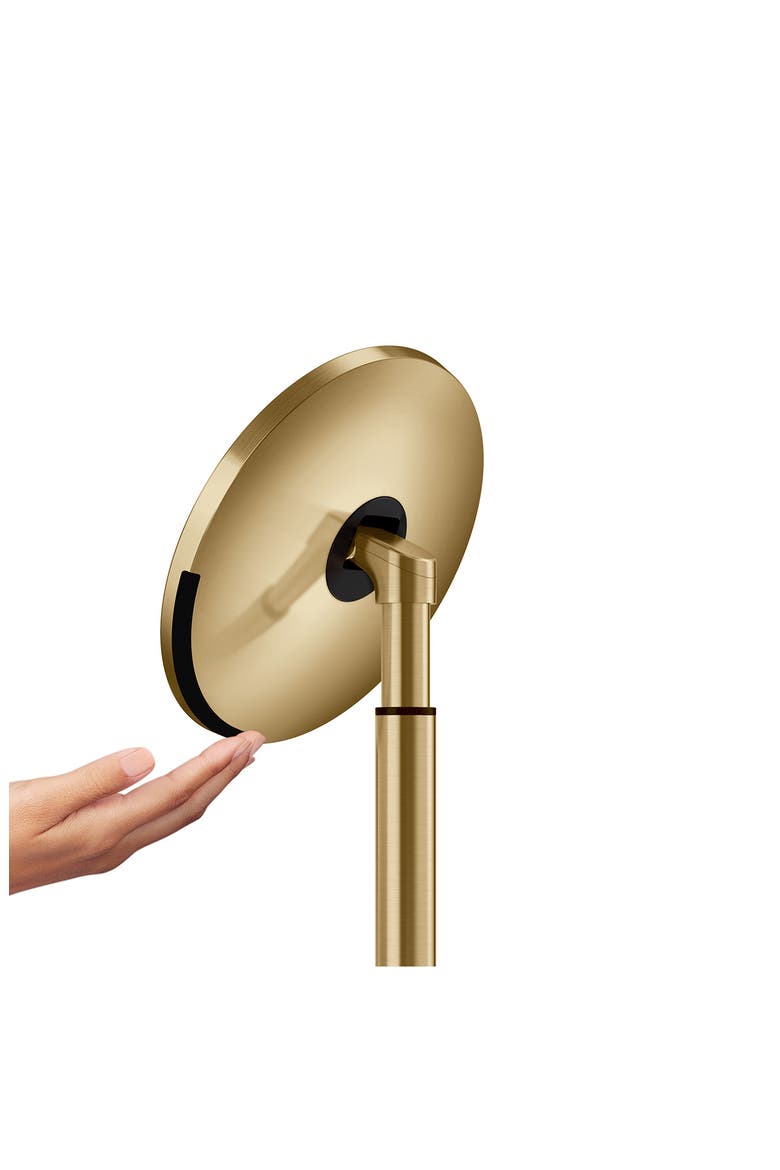 8-Inch Sensor Rechargeable Tabletop Mirror, Alternate, color, BRASS
