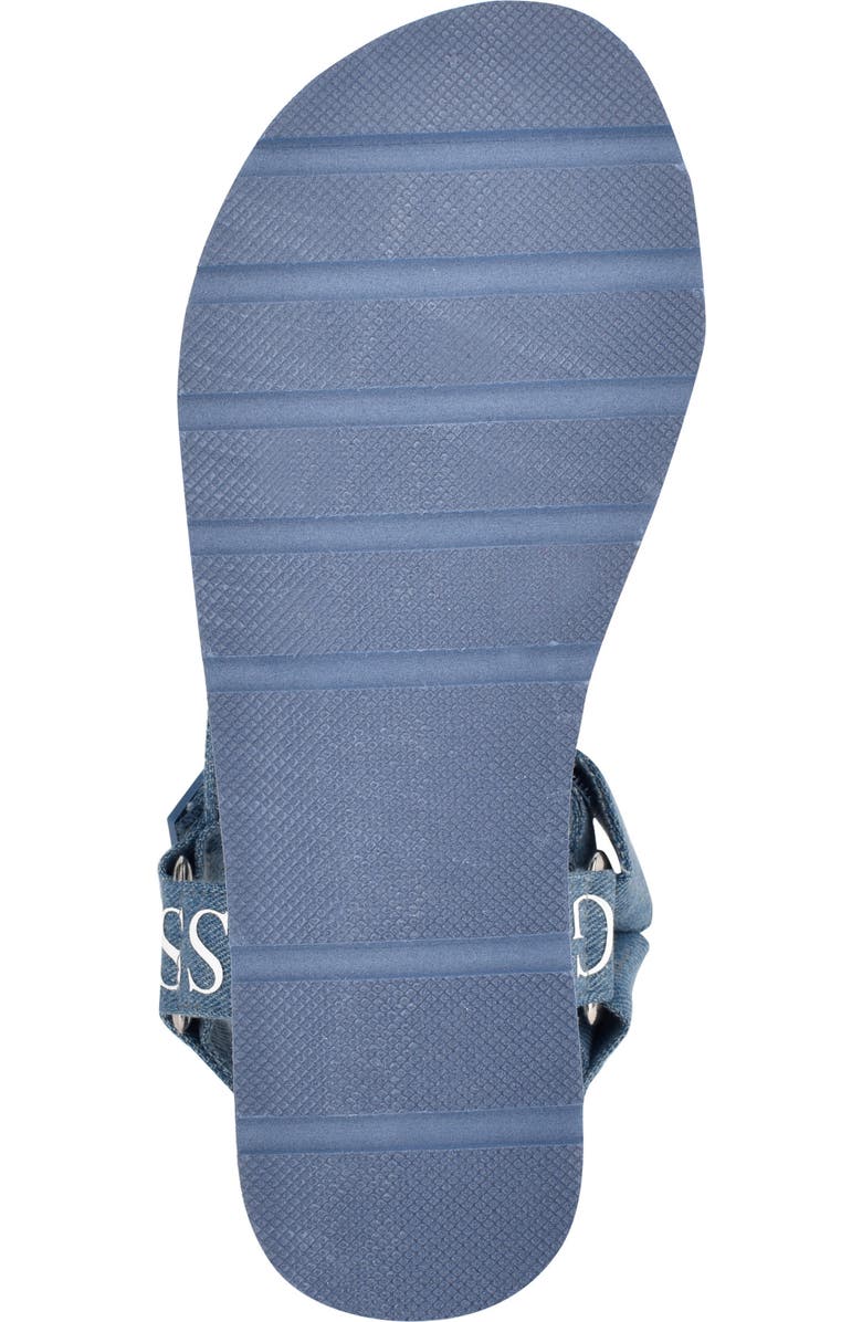 GUESS Avin Platform Sandal, Alternate, color, Blue