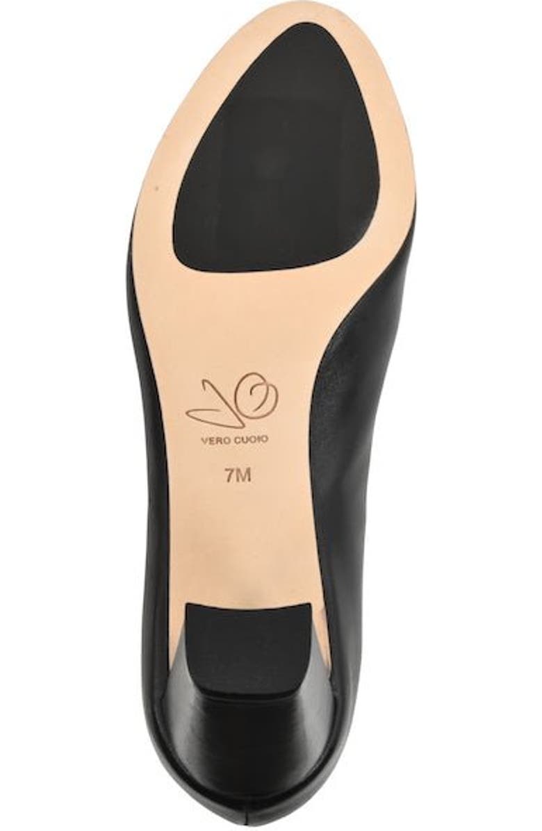 Joan Oloff Shoes Sandra Leather Cap Toe Pump, Alternate, color, Black