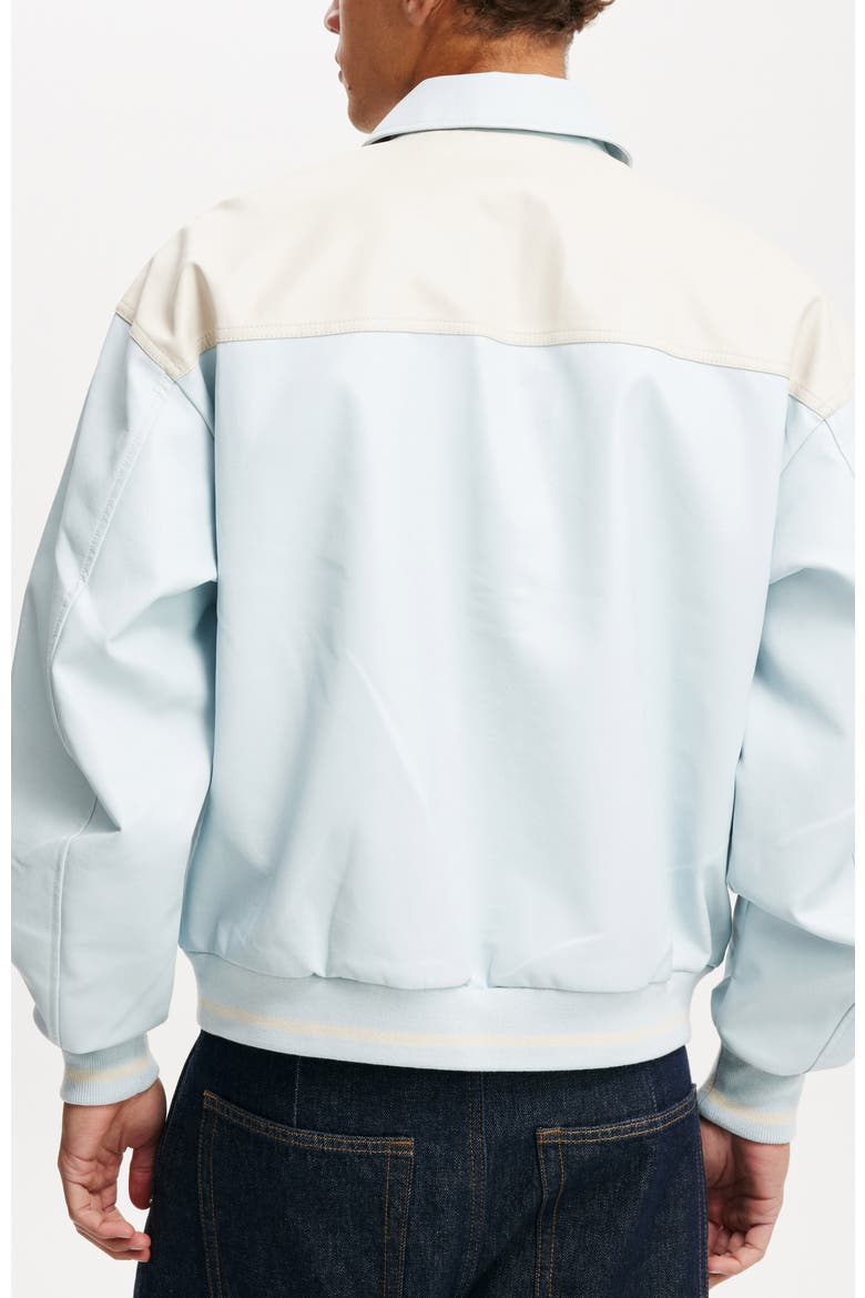 Men's Faux Leather Western Jacket, Alternate, color, Ice