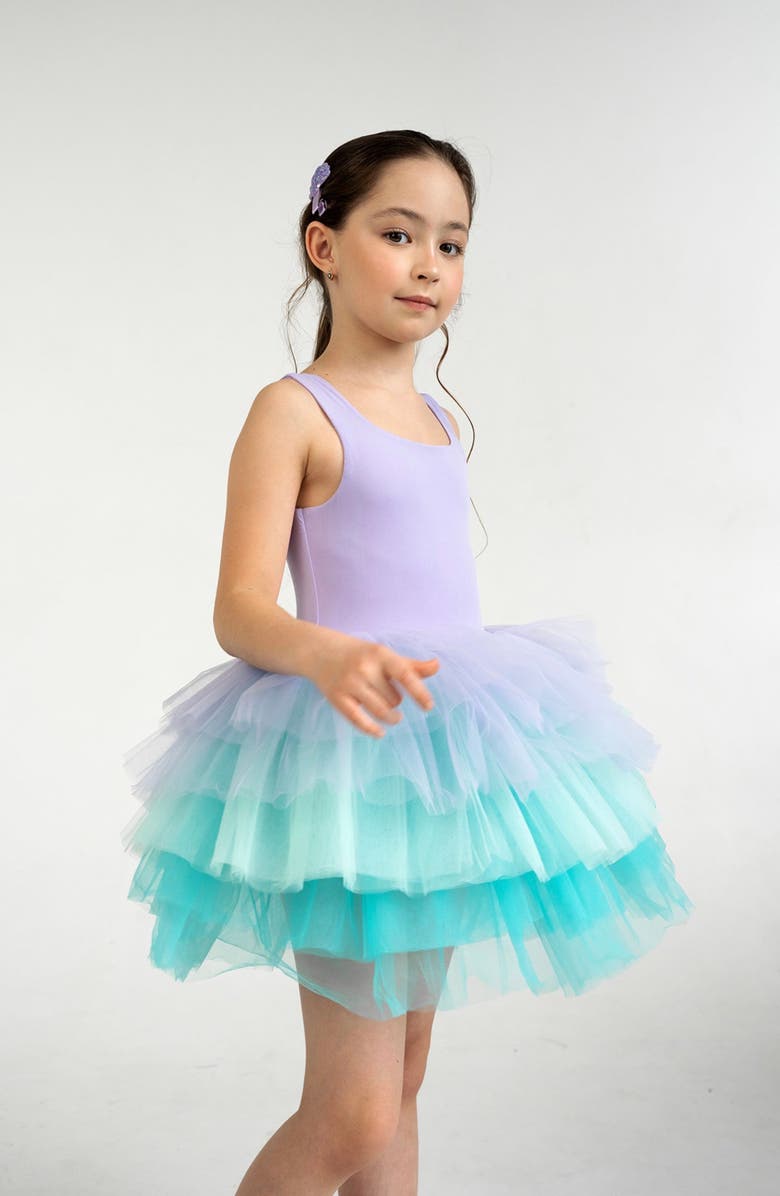 Mini Celebrities Mermaids Sleeveless Fluffy Tutu Dress, Alternate, color, Lilac Mermaid