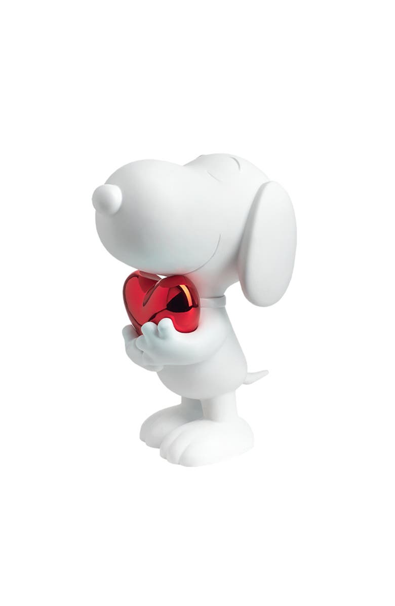 Leblon Delienne Snoopy Heart Figurine, Main, color, White / Red Heart