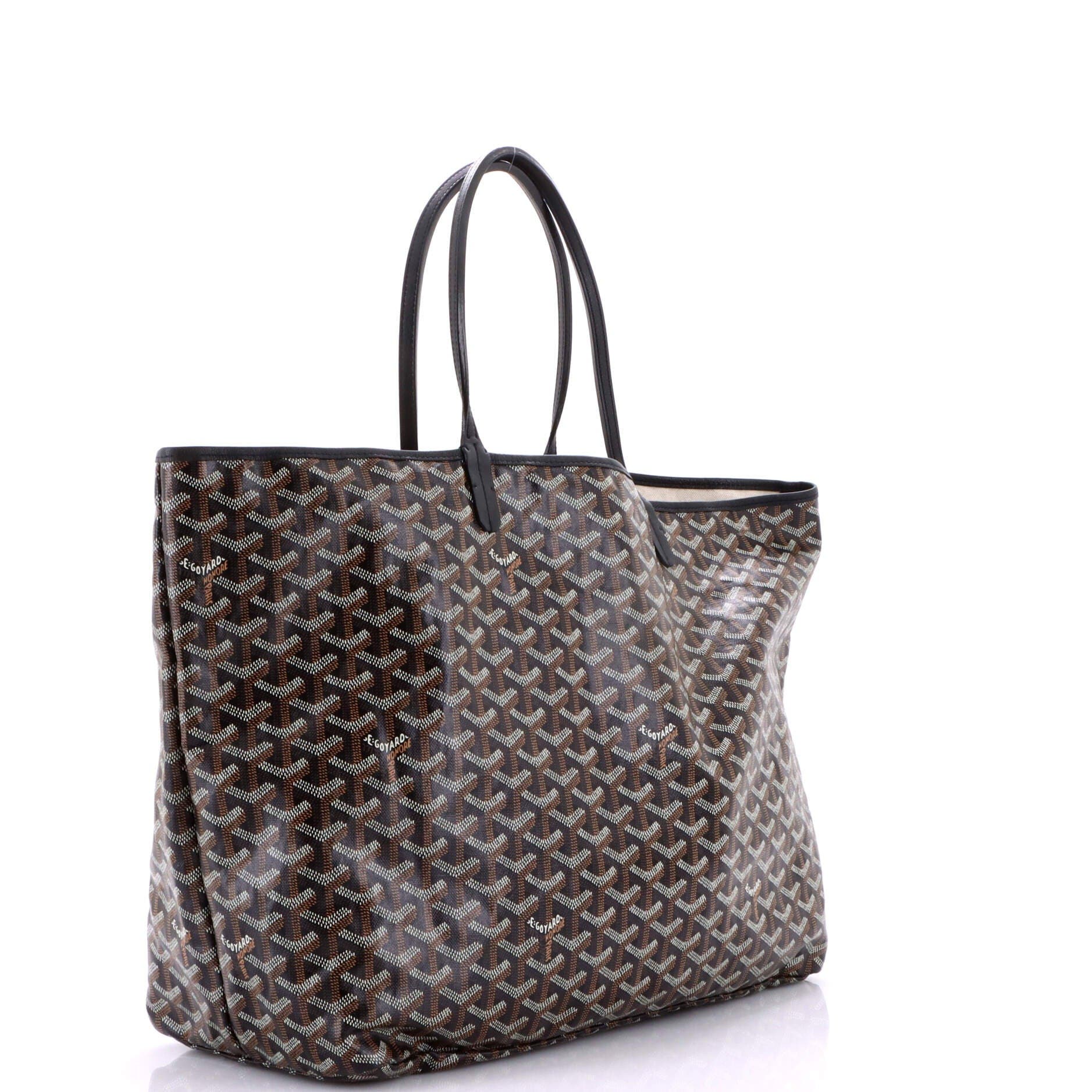 Pre-Owned Goyard Saint Louis Tote Coated Canvas GM, Alternate, color, Black
