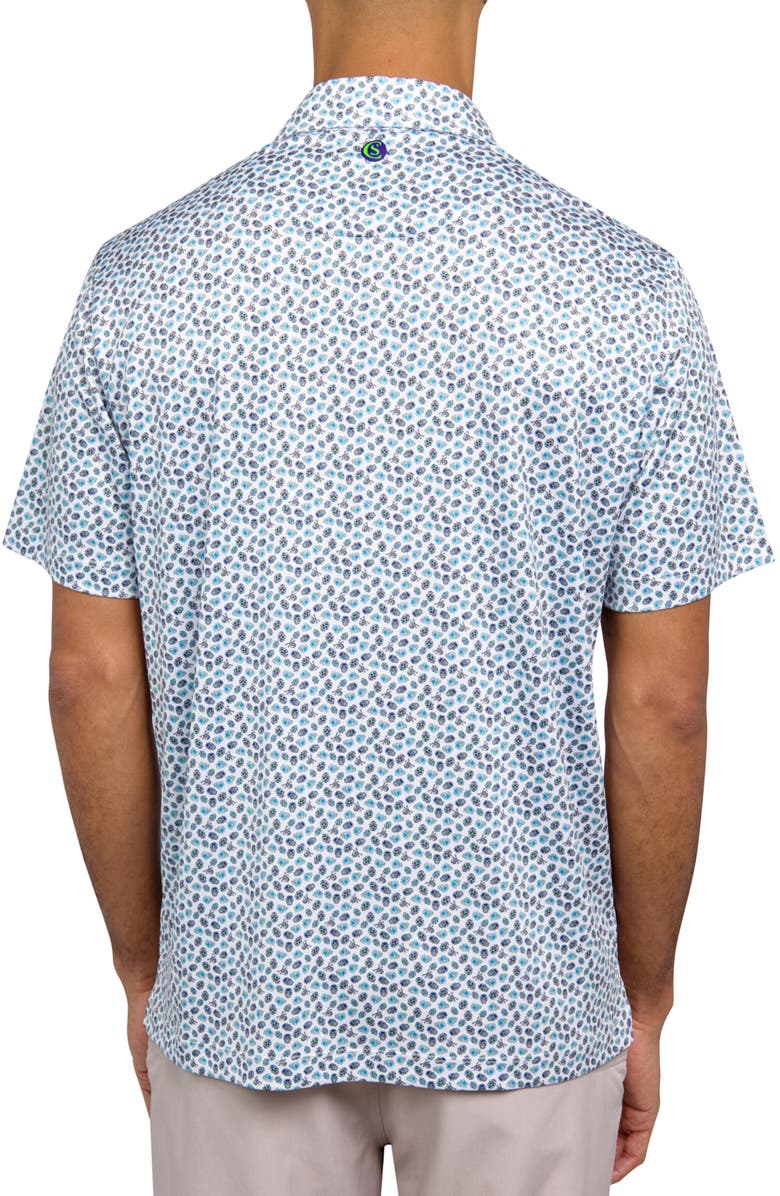 CON.STRUCT Regular Fit Micro Mexi Skulls Print Recycled Performance Golf Polo, Alternate, color, Multi