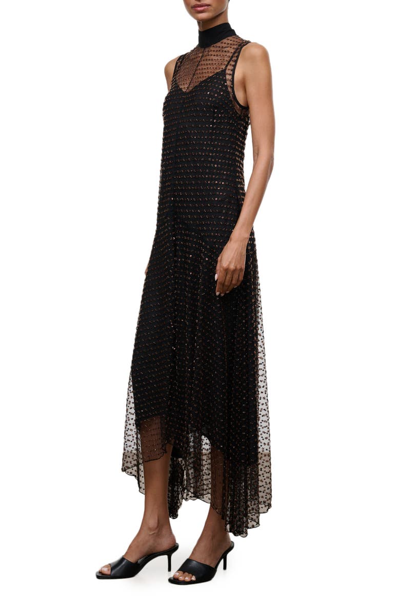 Auden Sequin Sleeveless Midi Dress, Alternate, color, GOOD NIGHT