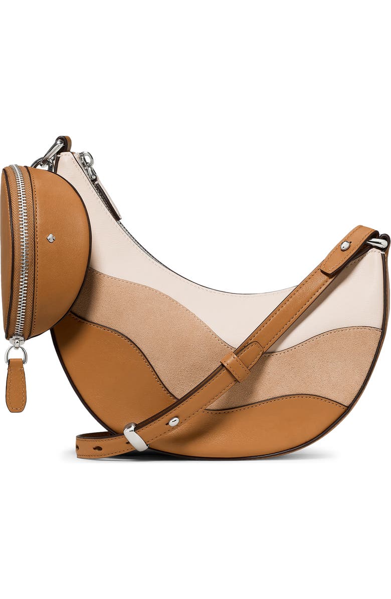 Kate Spade New York duo wavy crossbody bag, Main, color, Garden Soil