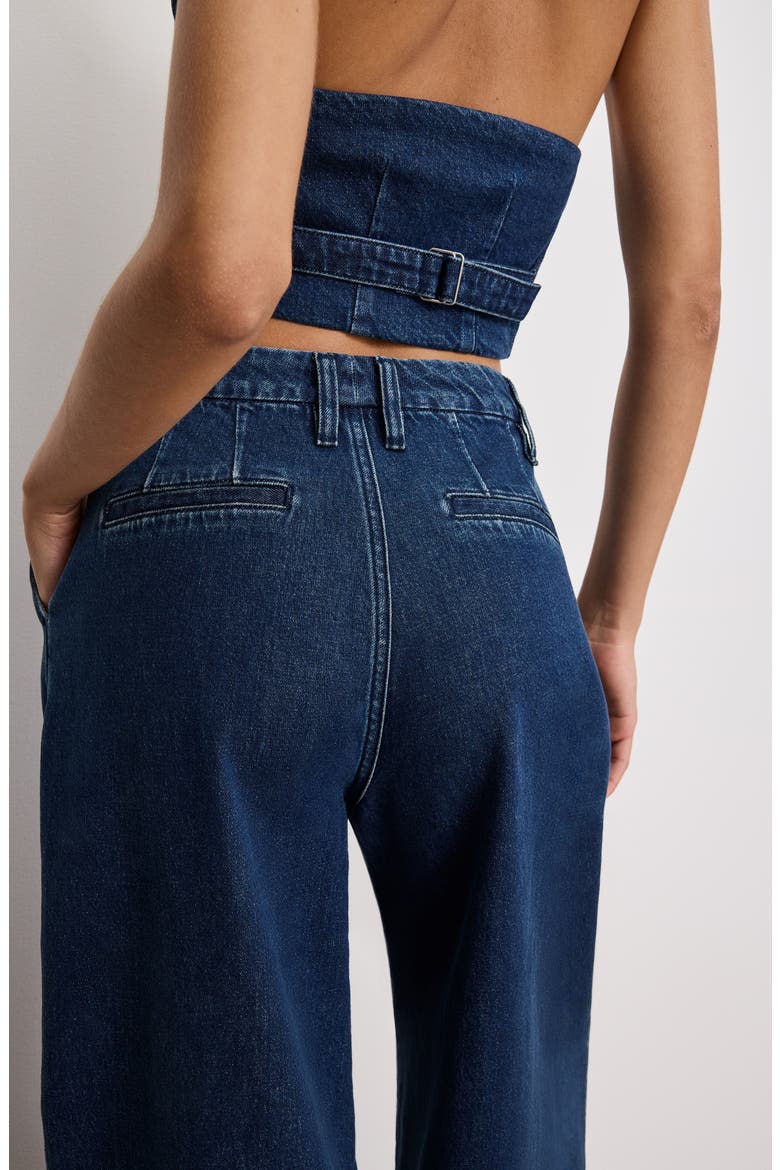 Good '90s Pleated Wide Leg Jeans, Alternate, color, INDIGO724