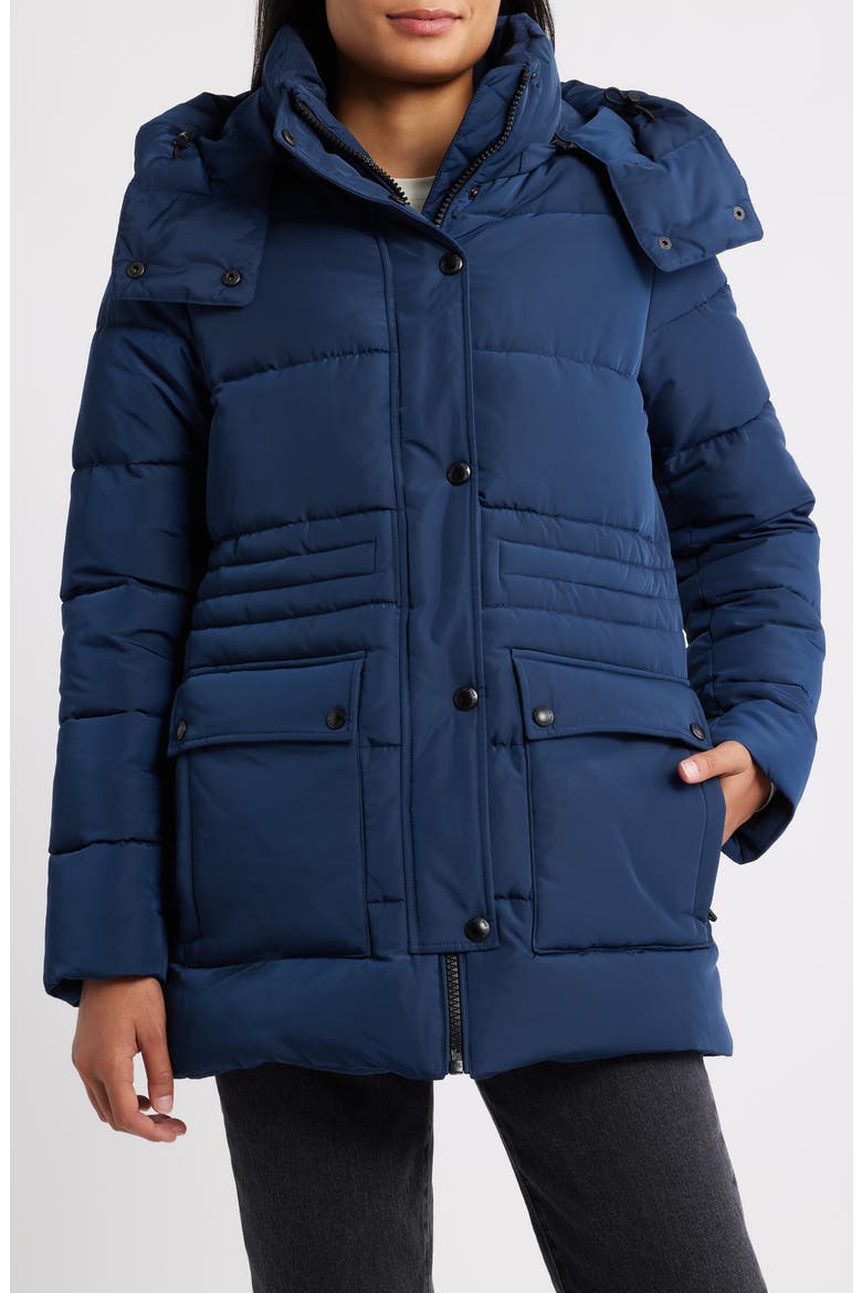Parka with Removable Hood, Main, color, NAVY