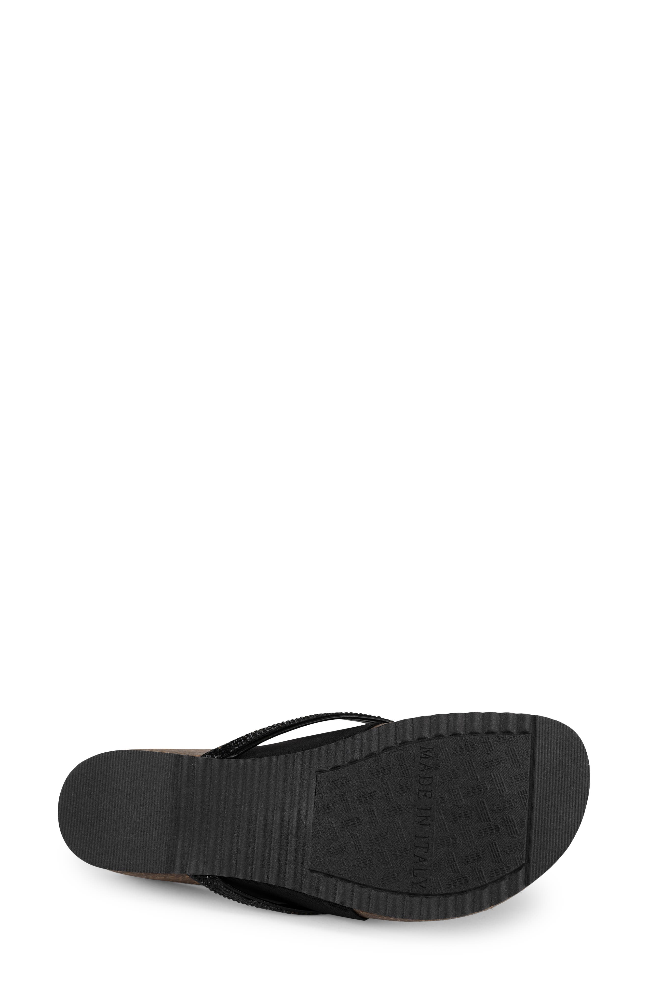 ITALIAN SHOEMAKERS Ziona Wedge Sandal, Alternate, color, Black
