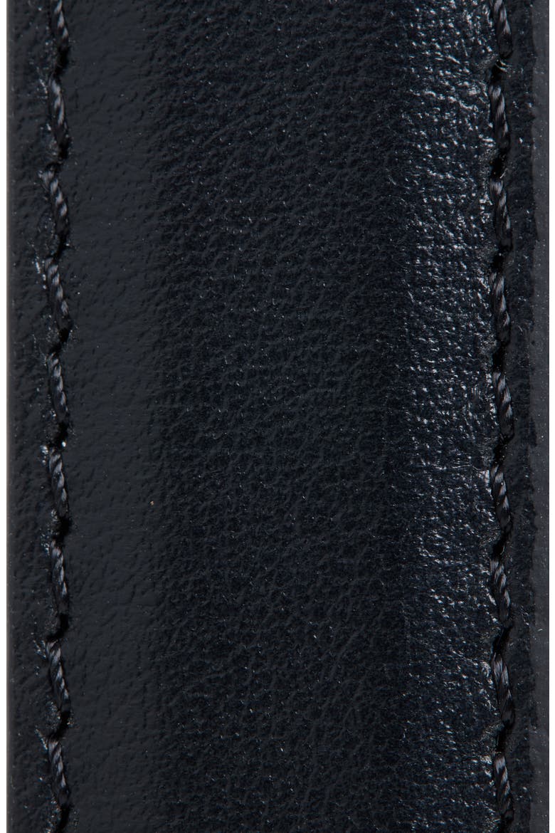 Medusa Buckle Leather Belt, Alternate, color, BLACK-GOLD 82