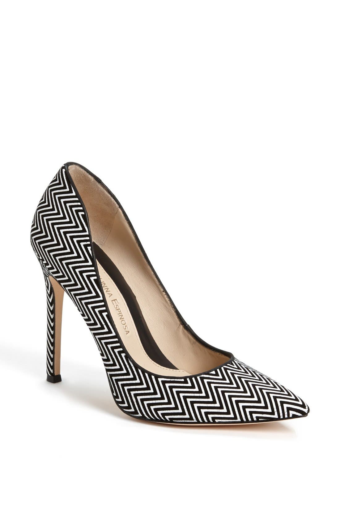 'Nala' Pump, Main, color, BLACK/ WHITE