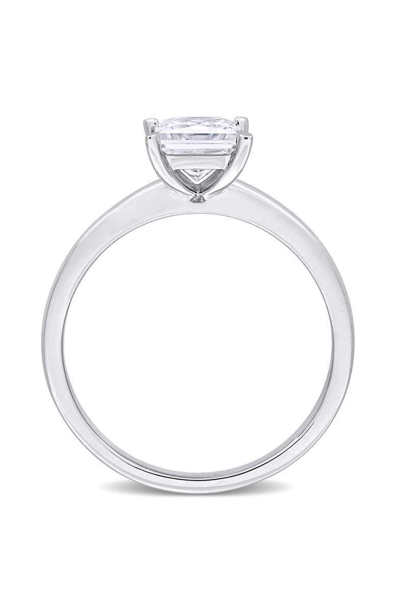 Julianna B. Moissanite Square Solitaire Ring, Alternate, color, Sterling Silver