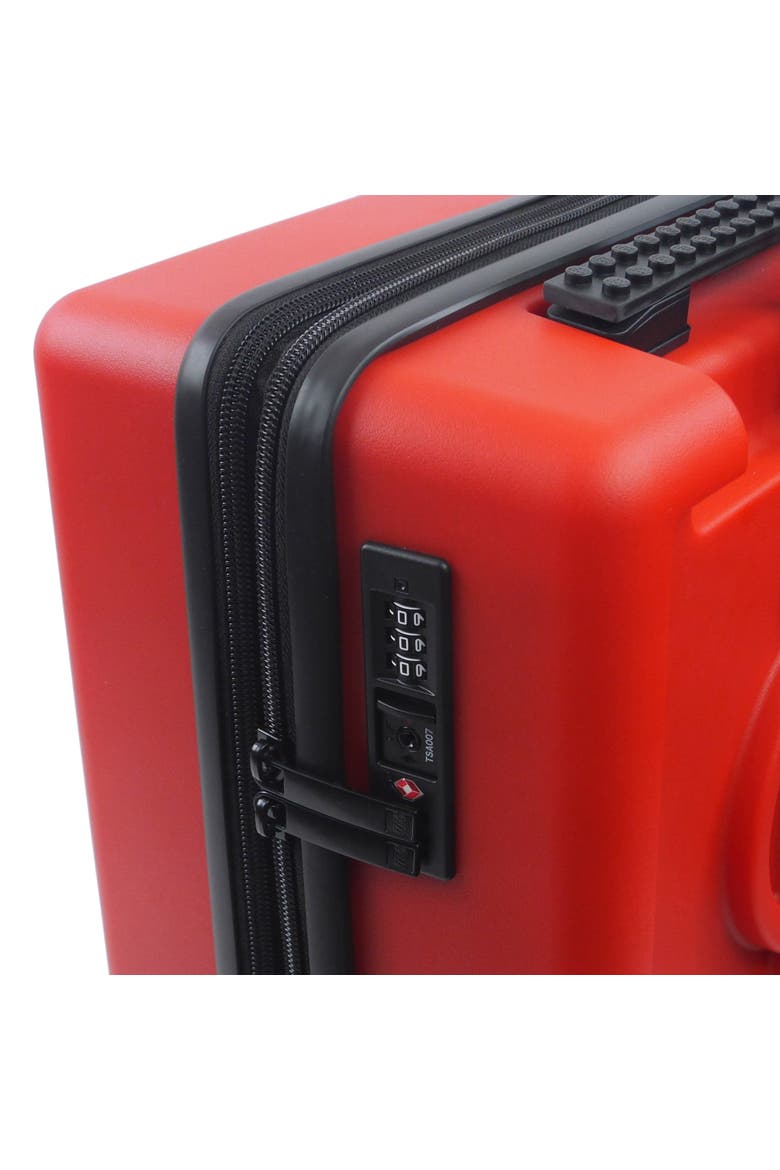 Signature Brick 2x3 Trolley Expandable 21.5 inch carry-on luggage, Alternate, color, RED