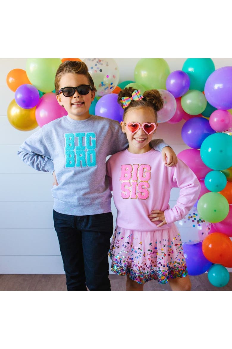 Big Sis Patch Sweatshirt, Alternate, color, Pink