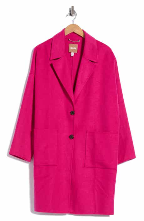 Cattina Notch Lapel Wool Blend Coat