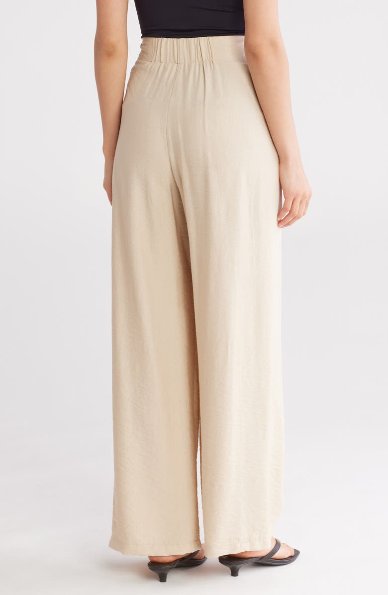 Textured Wide Leg Pants