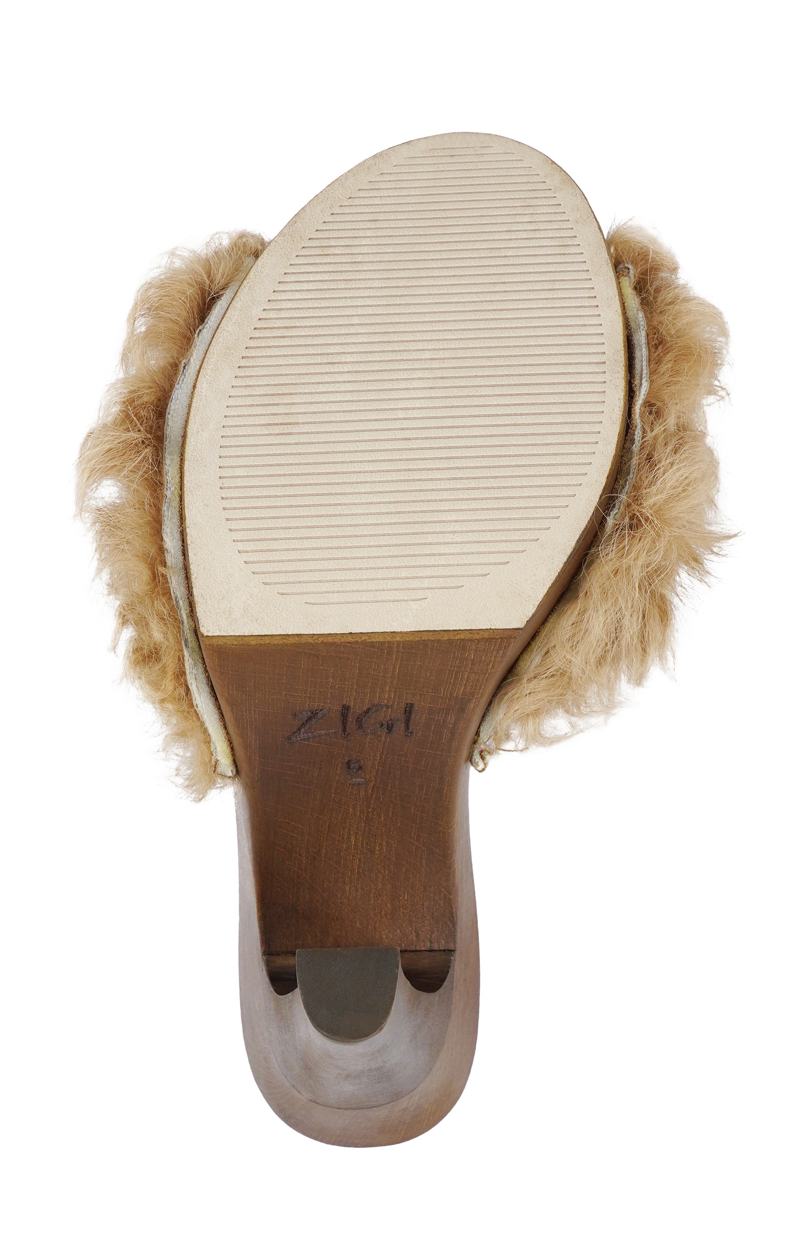 Genuine Shearling Platform Sandal, Alternate, color, TAN