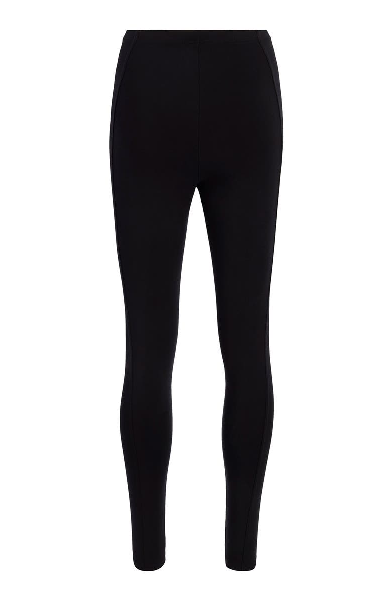 Another Tomorrow SEAMED LEGGING, Alternate, color, Black