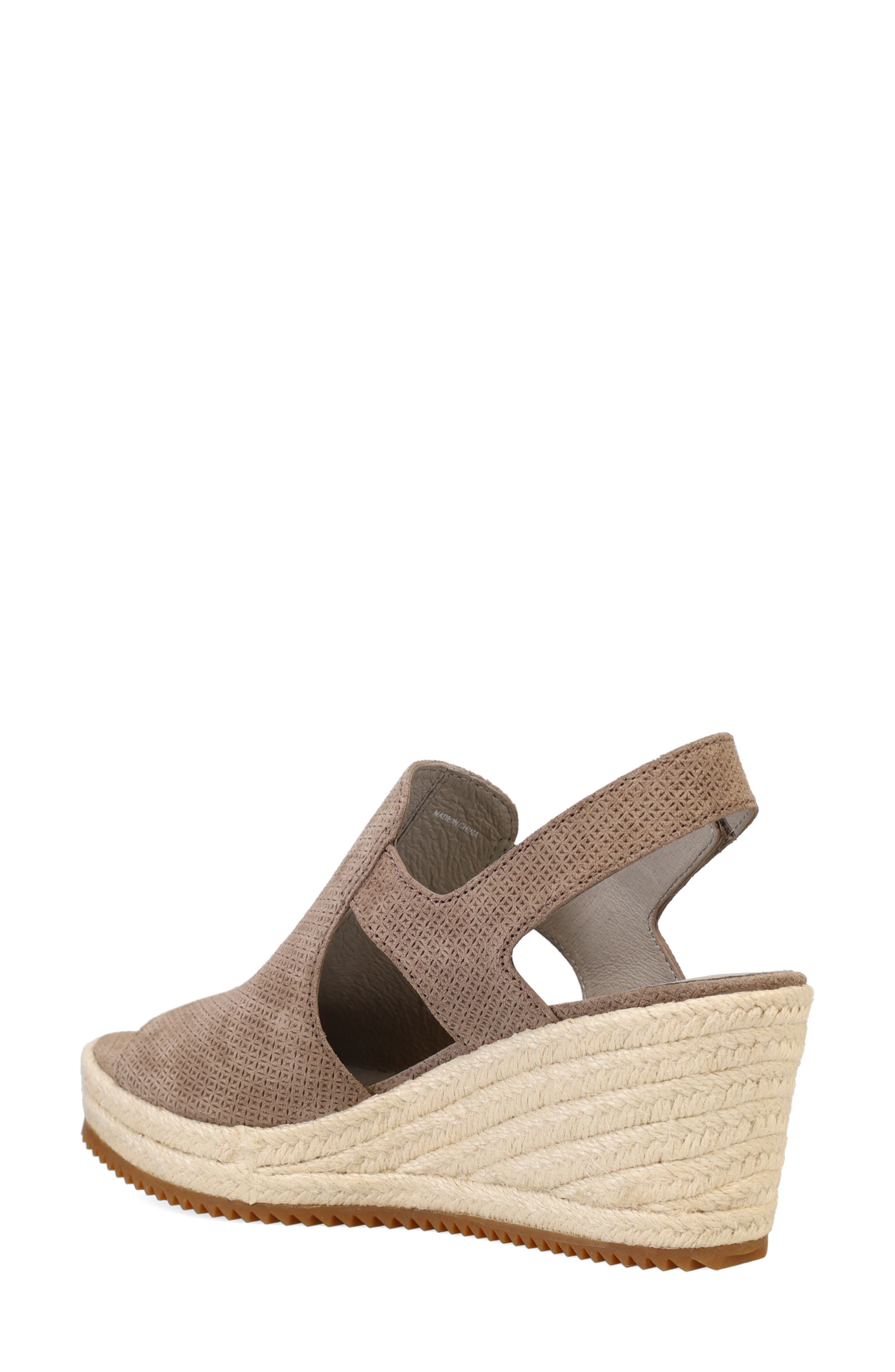 Eileen Fisher Wilda Slingback Espadrille Platform Wedge Sandal, Alternate, color, Marble