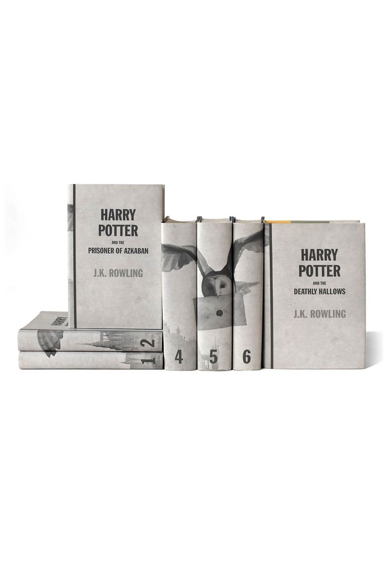 Harry Potter Hogwarts Book Set, Cool Neutral, Alternate, color, Cool Neutral