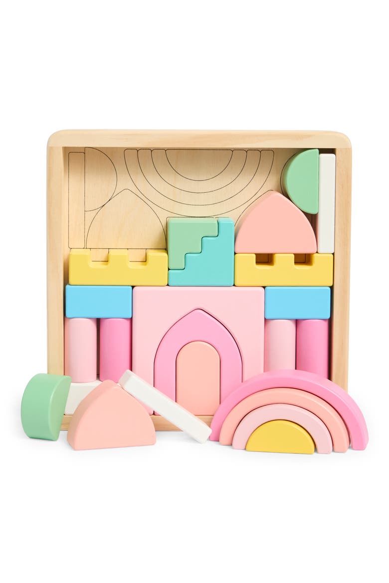 Wooden Castle Block Set, Alternate, color, NONE