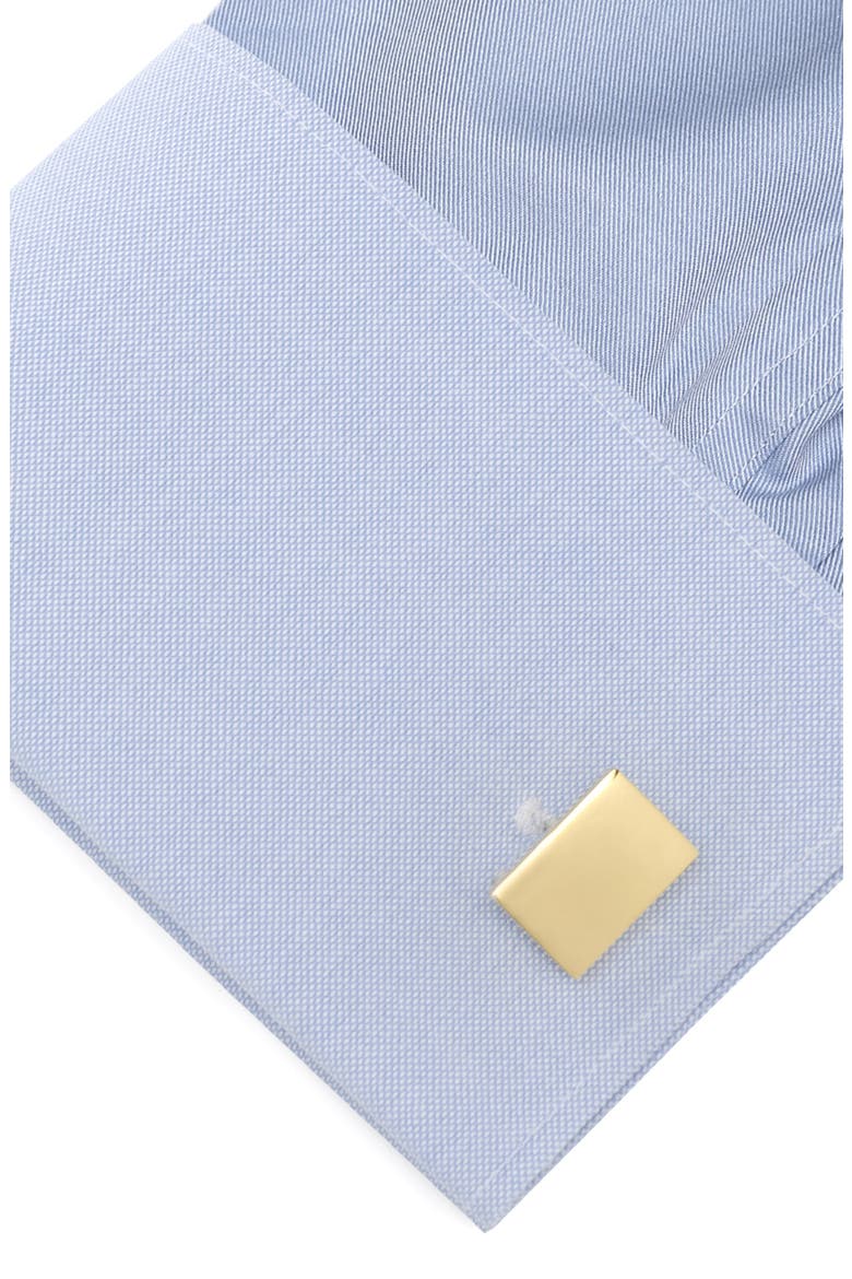 Engravable Stainless Steel Cuff Links, Alternate, color, GOLD