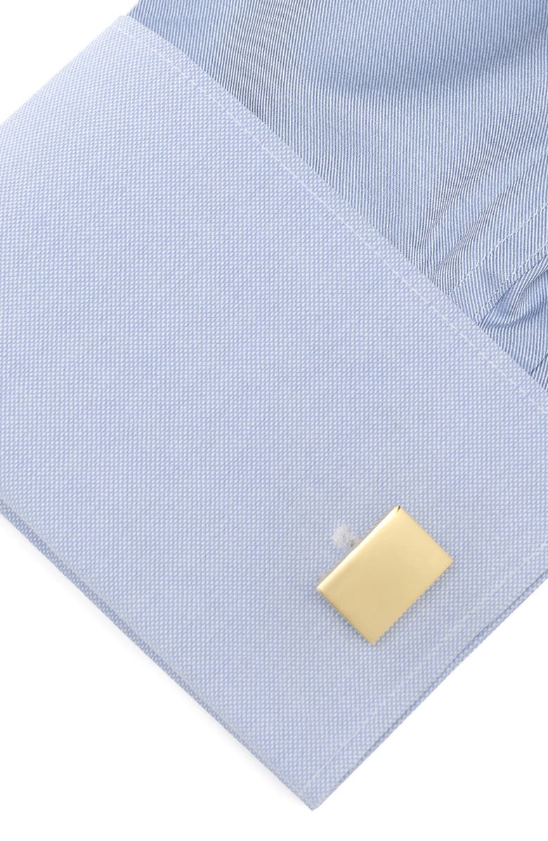 Cufflinks, Inc. Engravable Stainless Steel Cuff Links, Alternate, color, Gold