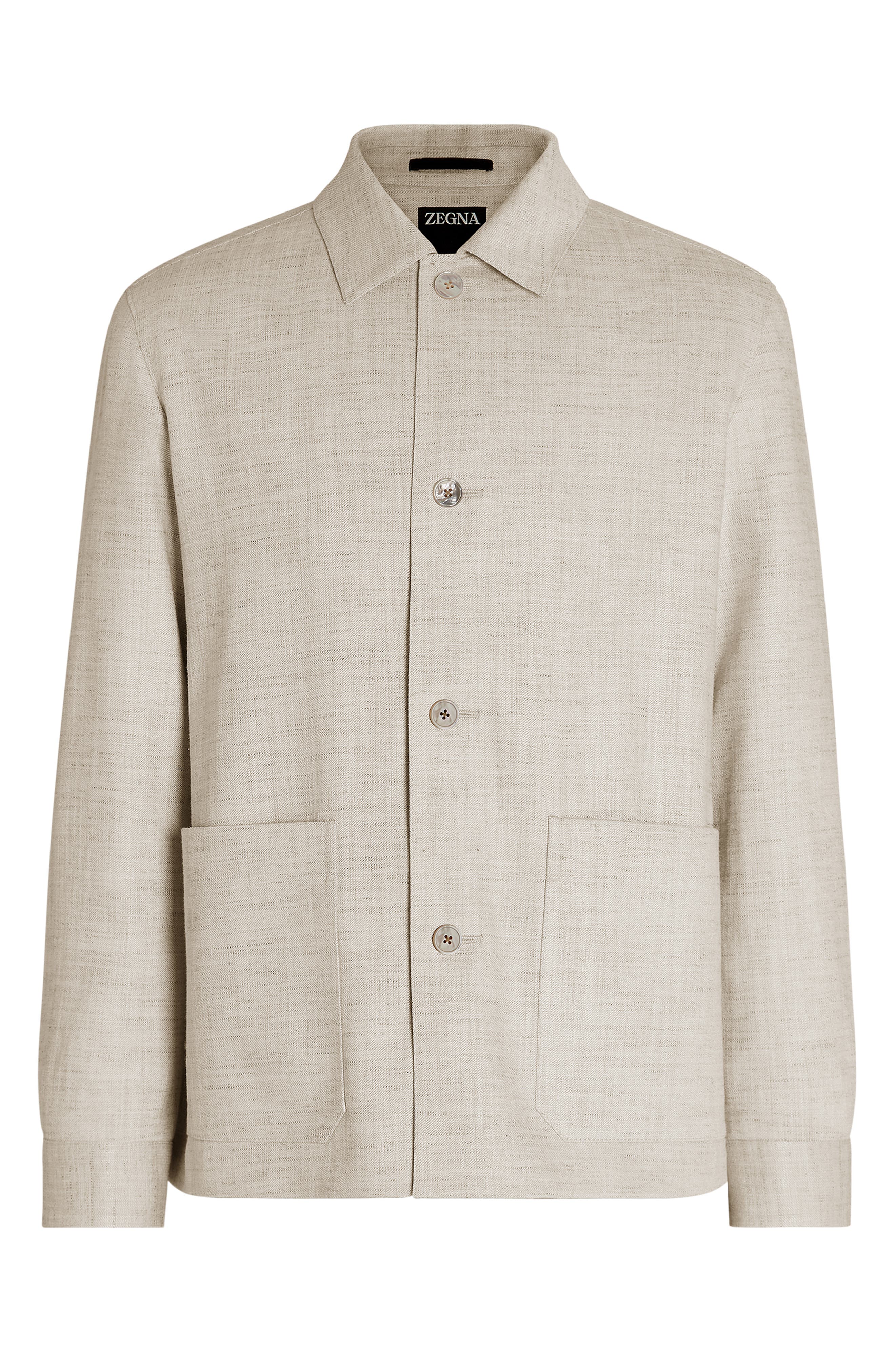 ZEGNA Silk & Linen Blend Chore Jacket (Men) | Nordstrom