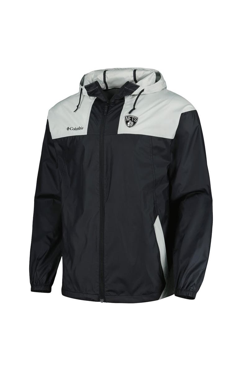 Columbia Men's Columbia Black Brooklyn Nets Big & Tall Flash Forward Challenger Omni-Shade Full-Zip Hoodie, Alternate, color, 