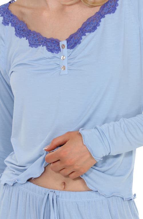 Honeydew Wind Down Long Sleeve Pajamas In Moonstruck
