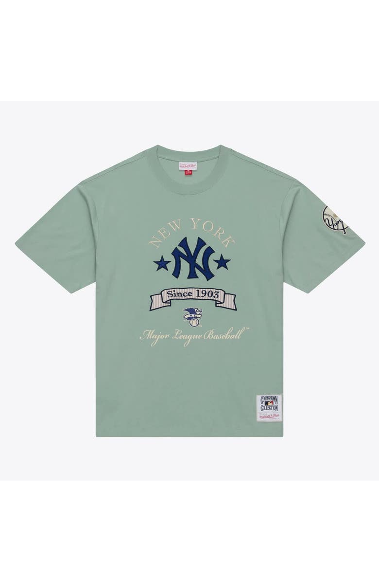 Mitchell & Ness Men's Mitchell & Ness Green New York Yankees Yacht Rock T-Shirt, Main, color,