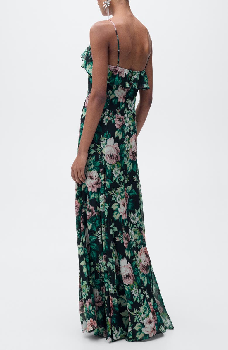 MANGO Floral Ruffle Detail Dress, Alternate, color,
