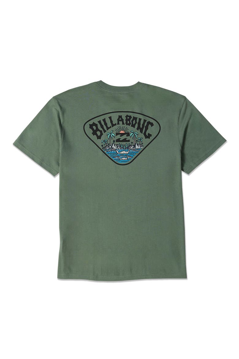 Scenic Arch Adventure Division Loose Fit Short Sleeve Performance Rashguard, Alternate, color, LAUREL WREATH