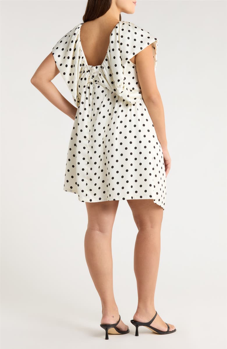 SUGARLIPS Lois Polka Dot Cotton Babydoll Dress, Alternate, color,