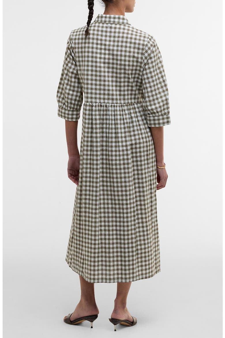 Adele Gingham Shirtdress, Alternate, color, DUSKY GREEN CHECK