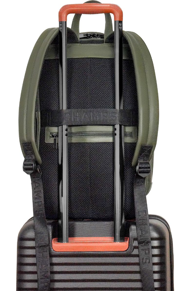 CHAMPS Onyx Leather Backpack, Alternate, color, Khaki