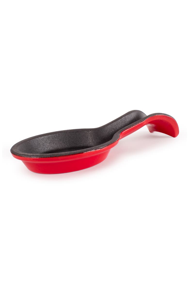 Cast Iron Spoon Rest - Red, Alternate, color, RED