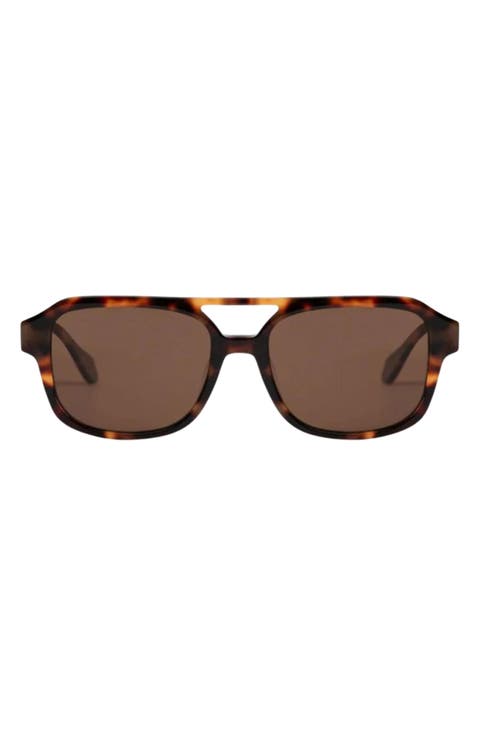 Hanalei 55mm Medium Nose Bridge Wide Width Polarized Top Bar Sunglasses