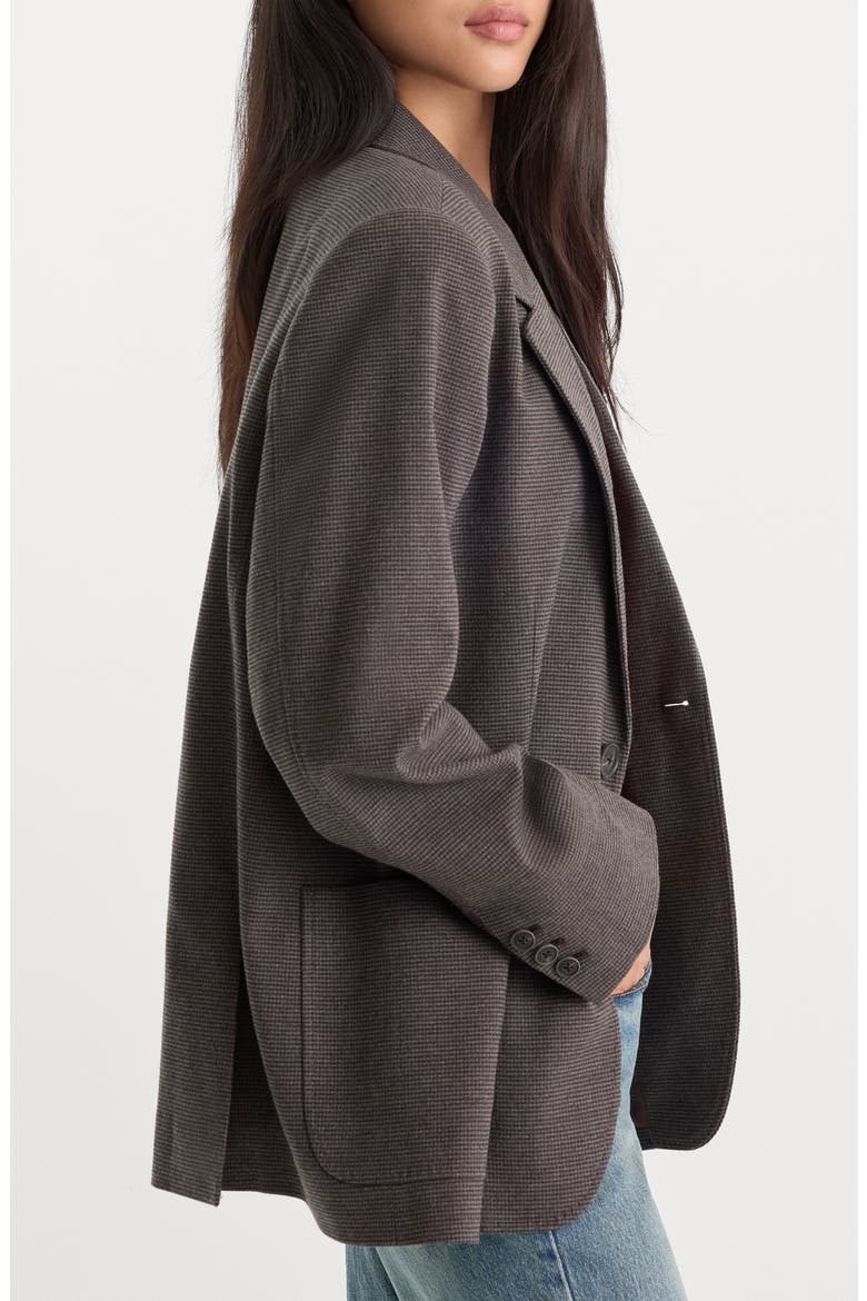 The Oversized Blazer, Alternate, color, CHARCOAL MINI HOUNDSTOOTH